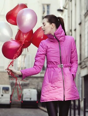 image of woman in pink parka c/o Vaute Couture