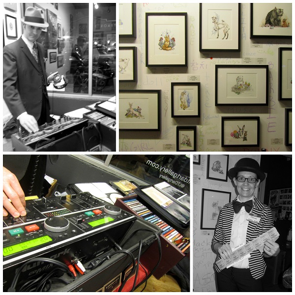 DJ and raffle queen collage